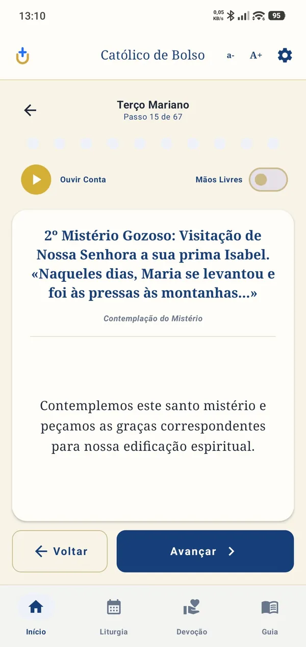 Terço guiado passo a passo